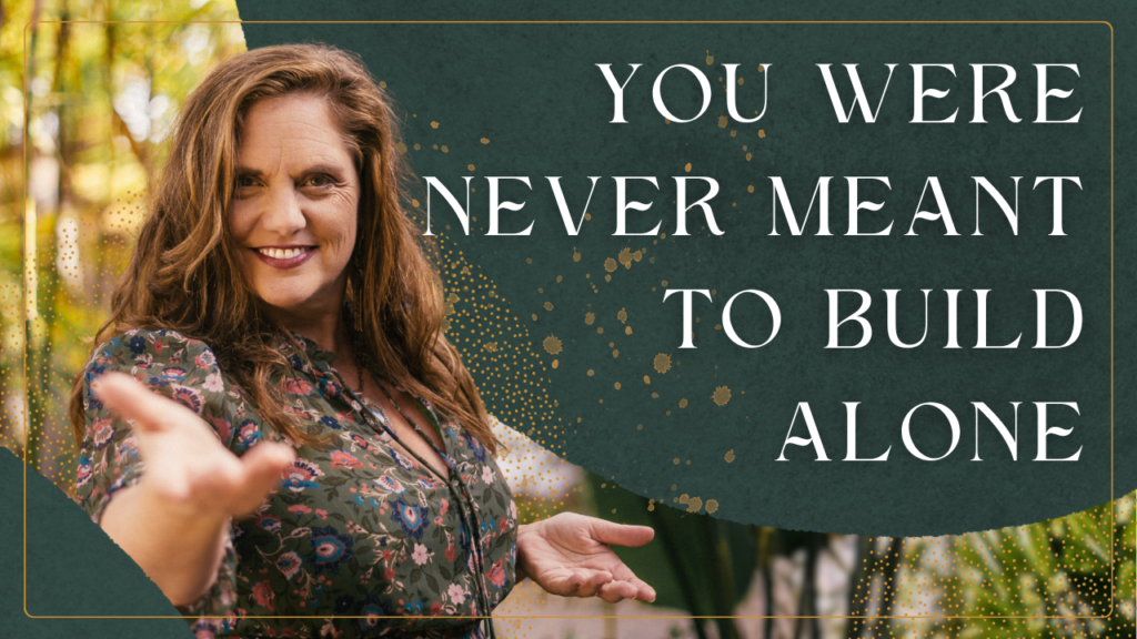 Mellissa Seaman standing outdoors in a garden setting with her hand extended toward the viewer beneath the title “The Spiritual Intelligence Behind Powerful Leadership.” The image features deep green and gold tones with an elegant, grounded aesthetic promoting the Channel Your Genius podcast.
